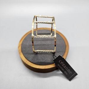 Cezanne Gold Plated Rhinestone Open Cuff